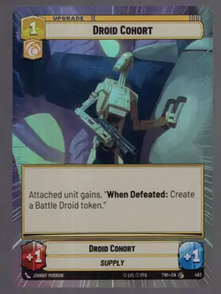 Star Wars Unlimited TotR Foil Hyperspace Card TWI483 Droid Cohort - Image 1