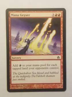 MTG 1x Mana Geyser, LP, Fifth Dawn, Add Red Tapped Lands Opponents Control - Image 1