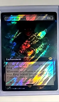 2023 MTG Magic The Gathering LOTR Extended Art Surge Foil #766 Call of the Ring - Image 1