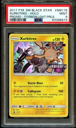PSA 9 MINT Xurkitree SM116 PRERELEASE Forbidden Light PROMO Pokemon Card 673 - Image 2