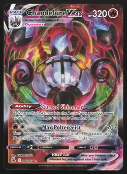 Chandelure VMAX 040/264 Fusion Strike Holo Rare Near Mint Pokemon Card - Image 1