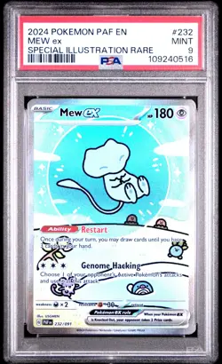 2024 Pokemon Scarlet and Violet - Paldean Fates - #232 Mew EX PSA 9 - Image 1