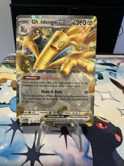 PokÃ©mon Gholdengo EX TCG 139/182SV04: Paradox Rift Double Rare Holo Card - Image 1
