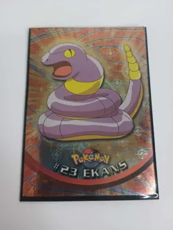 Ekans #23 Holo Topps Chorme Pokemon Card Played - Image 1