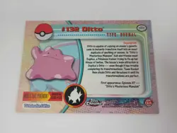 Ditto #132 Topps Chrome Series 2 Pokemon Card - Image 2