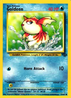 Pokemon Goldeen 53/64 Jungle Set Common Non-Holo 1999 Trading Card - Image 1