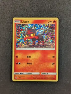 Litten #3 – McDonald's Promo 2017 Holo Pokémon Card LP - Image 1