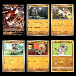 6x Lycanroc V Lot 91 Sword Shield Evolving Skies Pokemon Cards Collection Set - Image 1