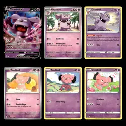 6x Granbull V Lot 57 Sword Shield Brilliant Stars Pokemon Cards Collection Set - Image 1