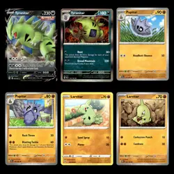 6x Tyranitar V Lot 97 Sword Shield Battle Styles Pokemon Cards Collection Set - Image 1