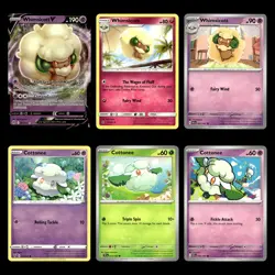 6x Whimsicott V Lot 64 Sword Shield Brilliant Stars Pokemon Cards Collection Set - Image 1