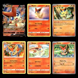 6x Victini V Lot 21 Sword Shield Battle Styles Pokemon Cards Collection Set TCG - Image 1