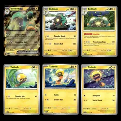 6x Bellibolt ex Lot 79.0 Scarlet Violet Series Paldea Evolved Pokemon Cards Set - Image 1