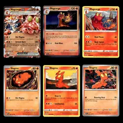 6x Magcargo ex Lot 29.0 Scarlet Violet Series Twilight Masquerade Pokemon Cards - Image 1
