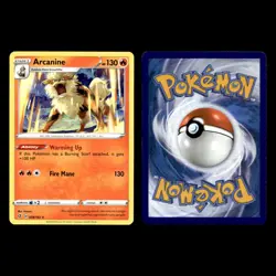 6x Arcanine Growlithe Lot 32.0 Sword Shield Fusion Strike Pokemon Cards Set - Image 5