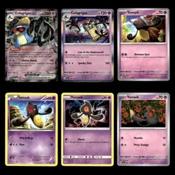 6x Cofagrigus ex Lot 76.0 Scarlet Violet Series Paradox Rift Pokemon Cards Set - Image 1