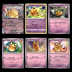 6x Dedenne ex Lot 93.0 Scarlet Violet Series Paldea Evolved Pokemon Cards Set - Image 1