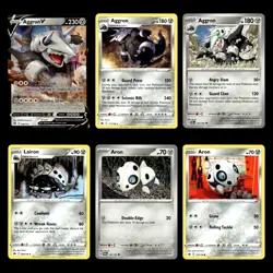 6x Aggron V Lot 96 Sword Shield Brilliant Stars Pokemon Cards Collection Set TCG - Image 1