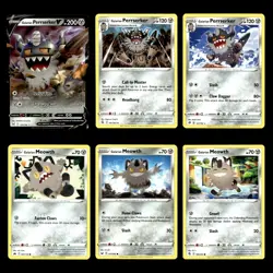 6x Galarian Perrserker V Lot 129 Sword Shield Lost Origin Pokemon Cards Set TCG - Image 1