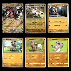 6x Lycanroc ex Lot 117 Scarlet Violet Series Paldea Evolved Pokemon Cards Set - Image 1