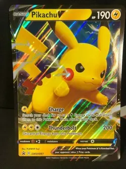 2021 Pokemon Pikachu V SWSH061 Promo Jumbo Card - Image 3