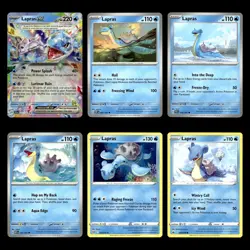 6x Lapras ex Lot 32 Scarlet Violet Series Stellar Crown Pokemon Cards Collection - Image 1