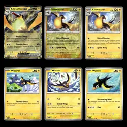 6x Kilowattrel ex Lot 68 Scarlet Violet Series Surging Sparks Pokemon Cards Set - Image 1
