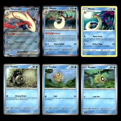 6x Milotic ex Pokemon Cards Lot 42 Scarlet Violet Series Surging Sparks Set TCG - Image 1