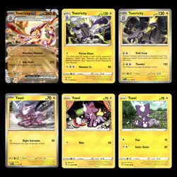 6x Toxtricity ex Pokemon Cards Lot 100 Scarlet Violet Series Paradox Rift Set - Image 1