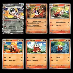 6x Skeledirge ex Pokemon Cards Lot 137 Scarlet Violet Series Paradox Rift Set - Image 1