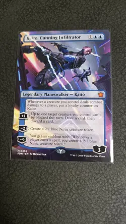 [MTG] Kaito, Cunning Infiltrator - (Borderless) - Foundations - NM - #358 - Image 1