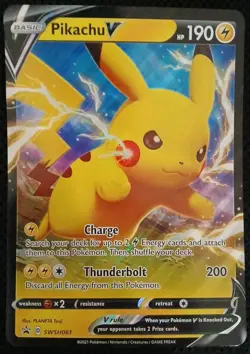 Pikachu V SWSH061 - Jumbo Oversized Promo Pokemon Card - NM - Image 1