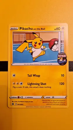 Pikachu On The Ball 001/005 Special Futsal Promo Pokemon Card MINT - Image 3
