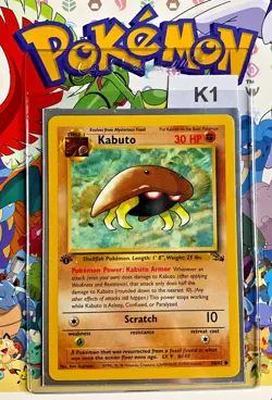 Kabuto 50/62 | Fossil 1st Edition Pokemon Card | NM/LP (K01) - Image 2