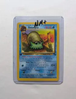 💎NM+ 1st First Edition Omanyte #52/62 Fossil Set Pokemon Card 1999 WOTC TCG - Image 1