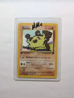 💎NM+ 1st Edition (Dark) Mankey #61/82 Team Rocket Set Pokemon Card 2000 WOTC - Image 12