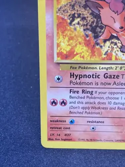 Brock's Vulpix - Gold W Stamp 37/132 - WoTC Promo - Pokemon Card - LP - Image 4