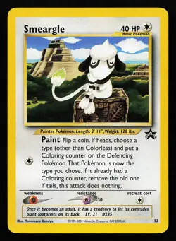 Smeargle 32 WOTC Black Star Promo Pokémon Card - Image 3
