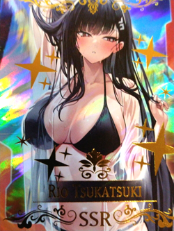 Beautiful Waifu Card - Rio Tsukatsuki - Goddess Story Blue Archive FOIL - Image 5