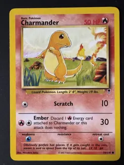 Charmander Pokémon Common Card  Legendary Collection 70/110 - 2002 - Image 1
