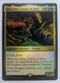 Magic Mtg FOIL Double Masters Karrthus Tyrant of Jund   near mint - Image 1