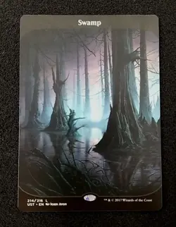 MTG Swamp - Full Art - Unstable (214/216) NM-Never Played - Image 1