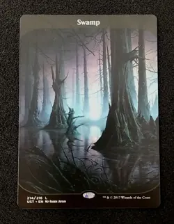 MTG Swamp - Full Art - Unstable (214/216) NM-Never Played - Image 4