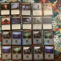 Mtg Small Black Bundle: Retro Swamps, Souls Of The Lost, Deadly Dispute Etc - Image 1