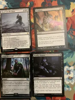 Mtg Small Black Bundle: Retro Swamps, Souls Of The Lost, Deadly Dispute Etc - Image 2