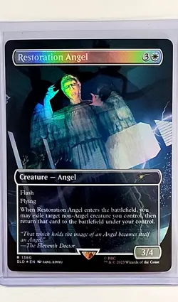 MTG Magic the Gathering Secret Lair Dr. Who Foil Weeping Angel Restoration Angel - Image 1