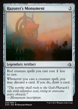 MTG Hazoret's Monument - Foil, Amonkhet, Lightly Played, English - Image 1