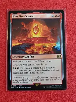 The Fire Crystal Final Fantasy Regular FIN 135 Rare Legendary Artifact MTG - Image 5