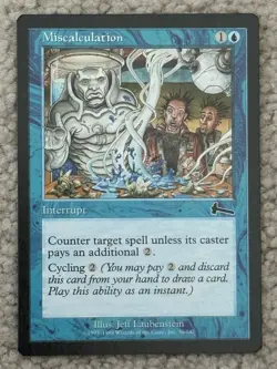 MTG Miscalculation URZA'S LEGACY NM BLUE Magic the Gathering - Image 2