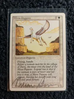MTG Signed Melissa Benson Revised Mesa Pegasus Magic The Gathering Card - Image 3